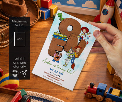 Toy Story Woody Invitation mockup