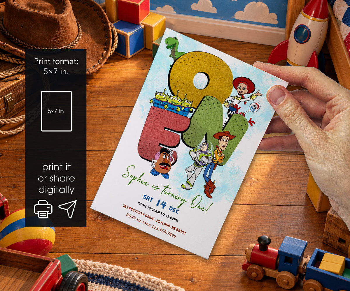 Toy Story Woody Invitation mockup