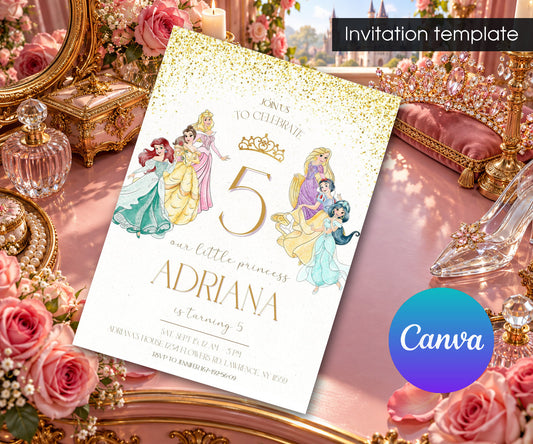 Disney Princess Invitation mockup