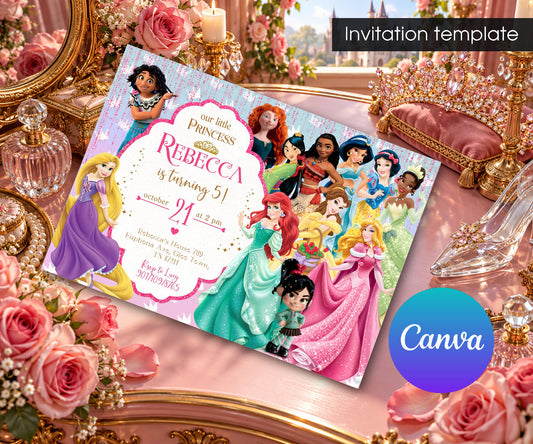 Disney Princess Invitation mockup