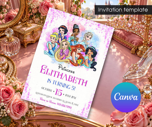 Disney Princess Invitation mockup