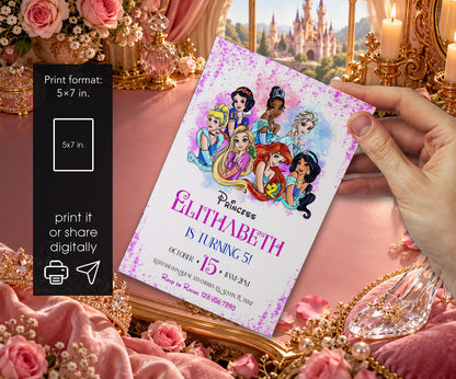 Disney Princess Invitation mockup