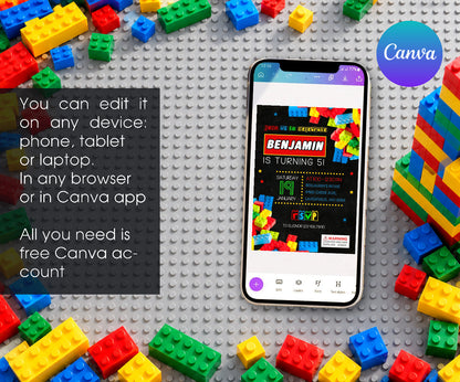 Lego Invitation mockup