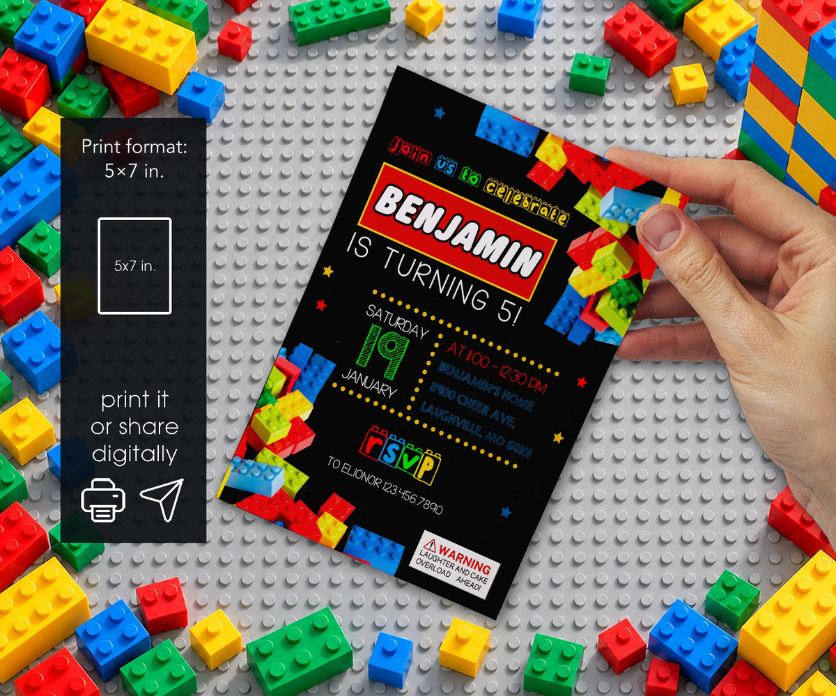 Lego Invitation mockup