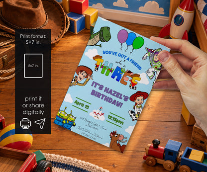 Toy Story Woody Invitation mockup