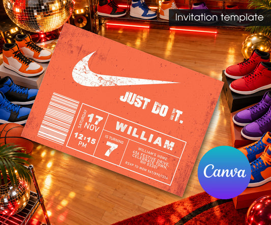 Sneaker Ball Air Jordan Nike Invitation mockup