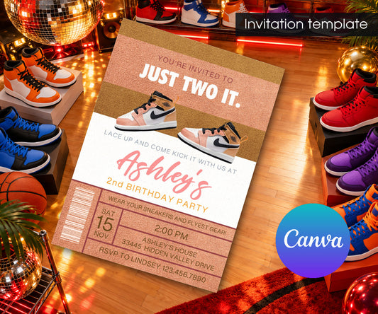 Sneaker Ball Air Jordan Nike Invitation mockup