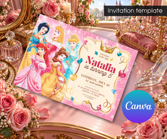 Disney Princess Invitation mockup