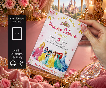 Disney Princess Invitation mockup
