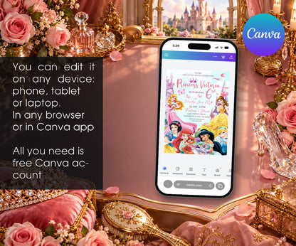 Disney Princess Invitation mockup