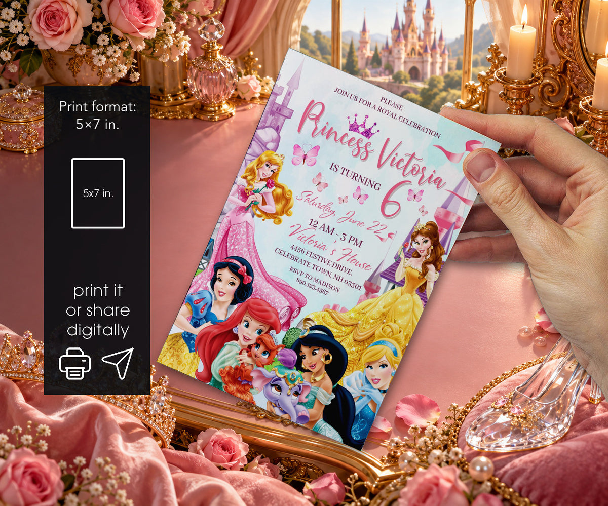 Disney Princess Invitation mockup