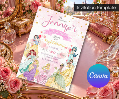 Disney Princess Invitation mockup