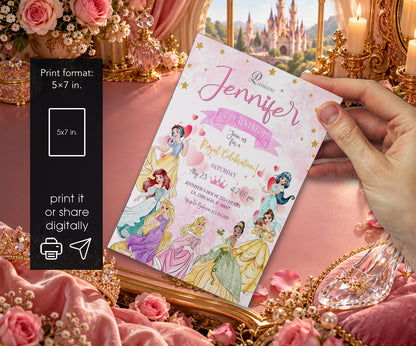 Disney Princess Invitation mockup