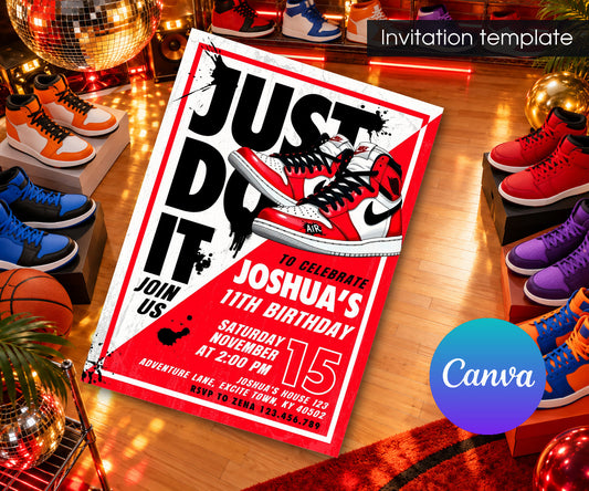 Sneaker Ball Air Jordan Nike Invitation mockup