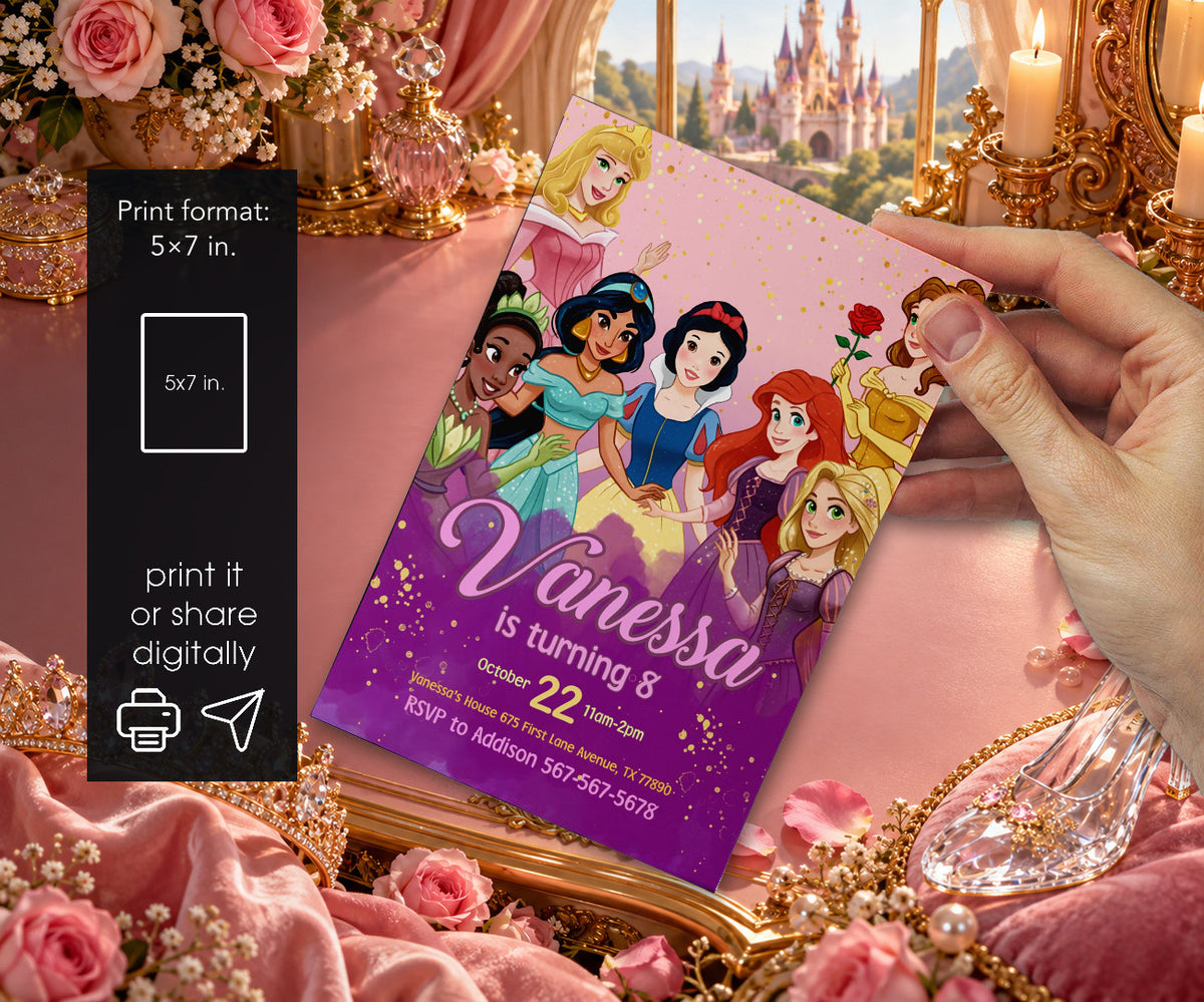 Disney Princess Invitation mockup
