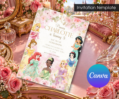 Disney Princess Invitation mockup