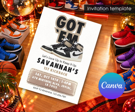 Sneaker Ball Air Jordan Nike Invitation mockup