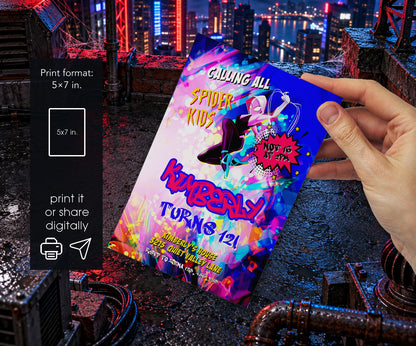 Spider-Man Spider Gwen Ghost Spidey Invitation mockup