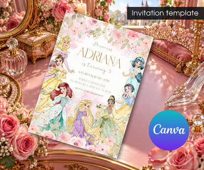 Disney Princess Invitation mockup