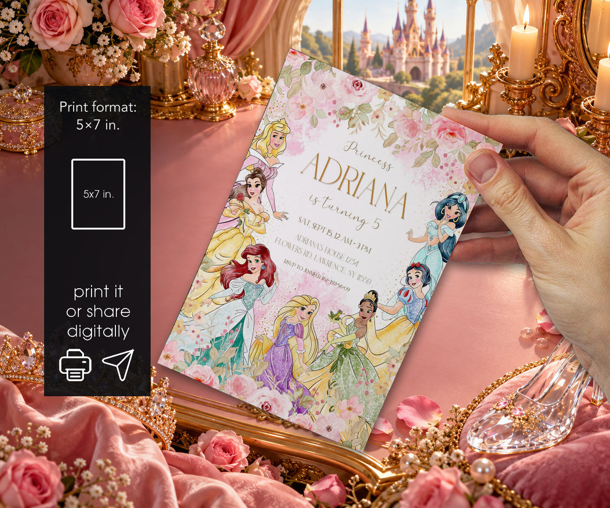 Disney Princess Invitation mockup