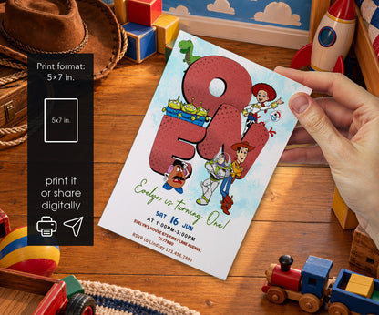 Toy Story Woody Invitation mockup
