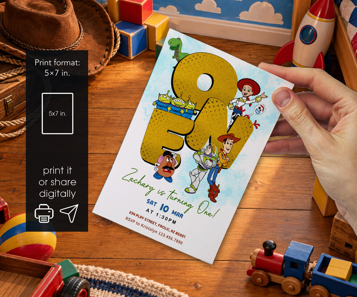 Toy Story Woody Invitation mockup