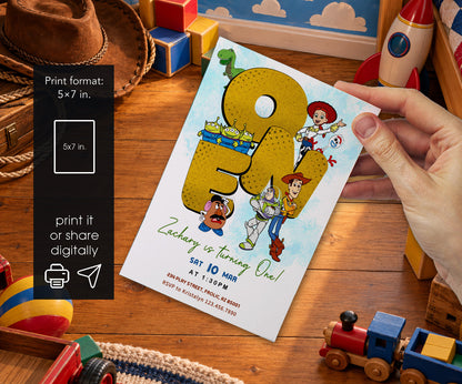 Toy Story Woody Invitation mockup