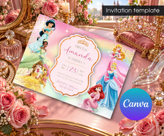 Disney Princess Invitation mockup