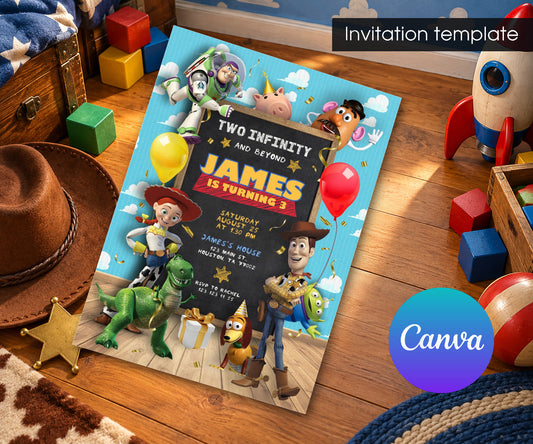 Toy Story Woody Invitation mockup