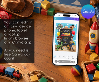 Toy Story Woody Invitation mockup