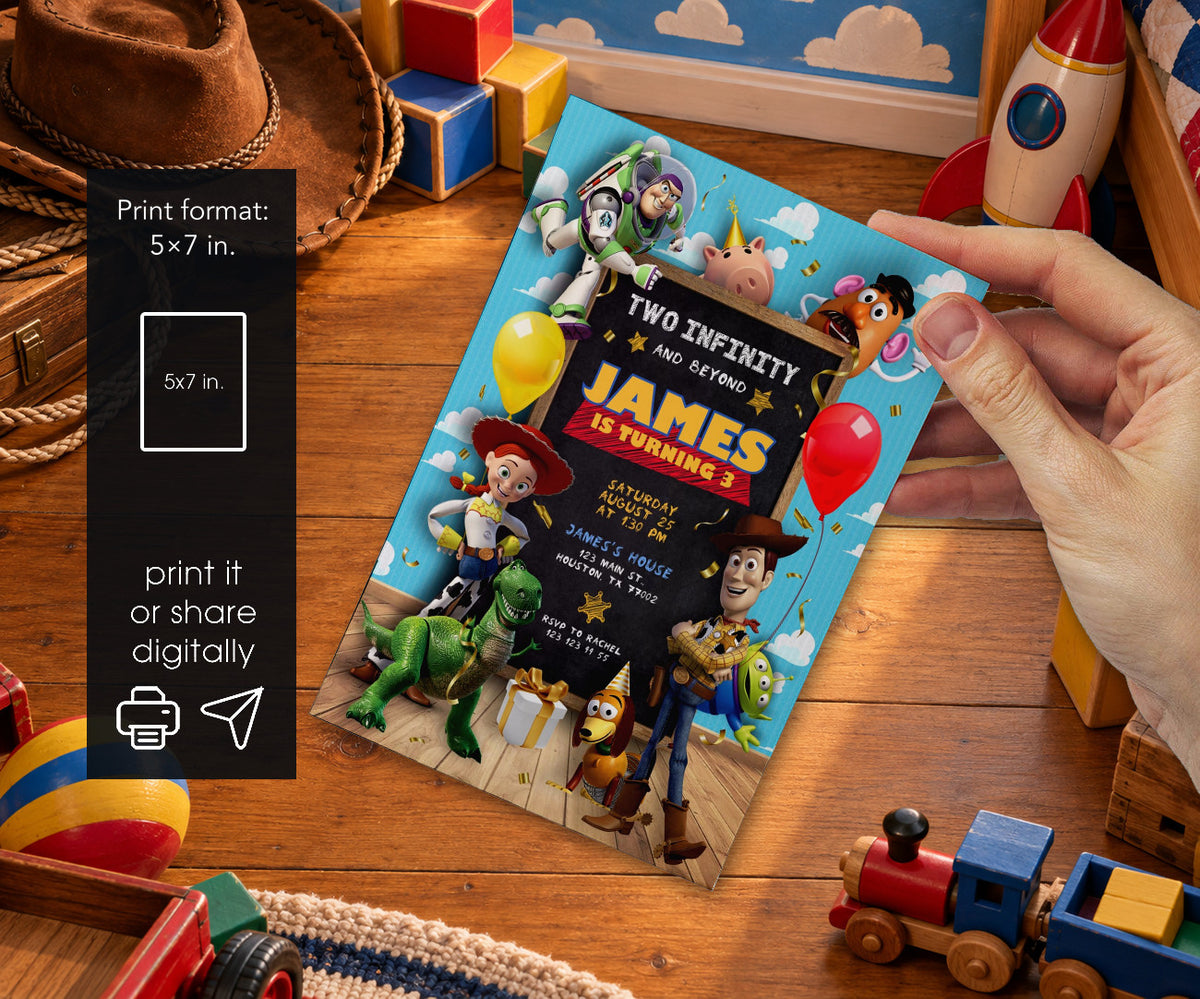 Toy Story Woody Invitation mockup
