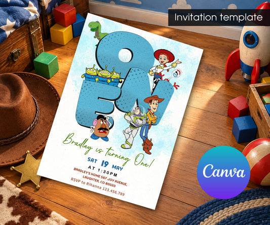 Toy Story Woody Invitation mockup