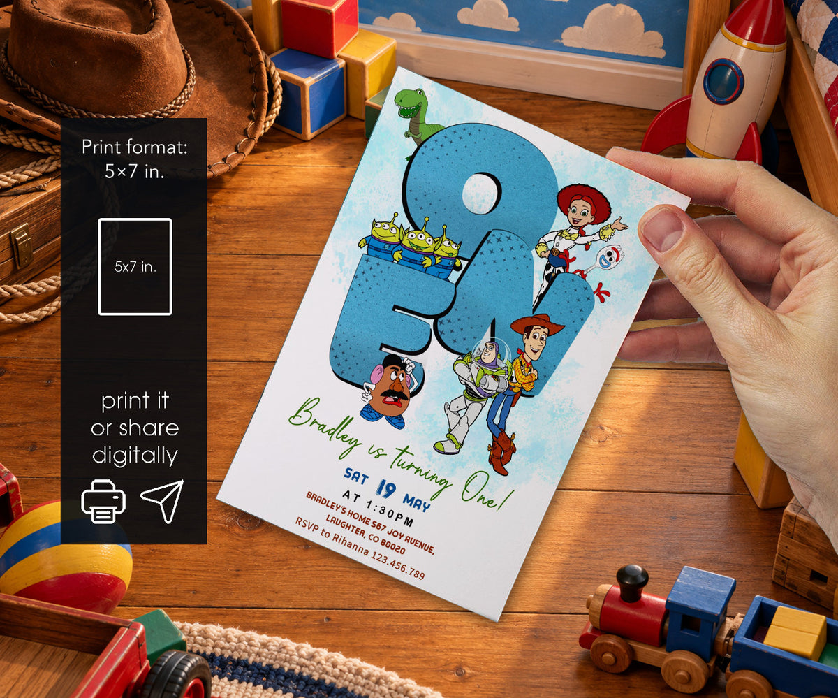Toy Story Woody Invitation mockup