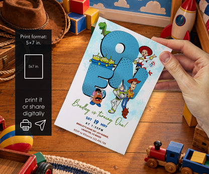 Toy Story Woody Invitation mockup