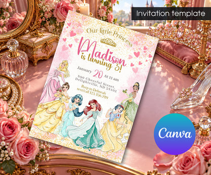 Disney Princess Invitation mockup
