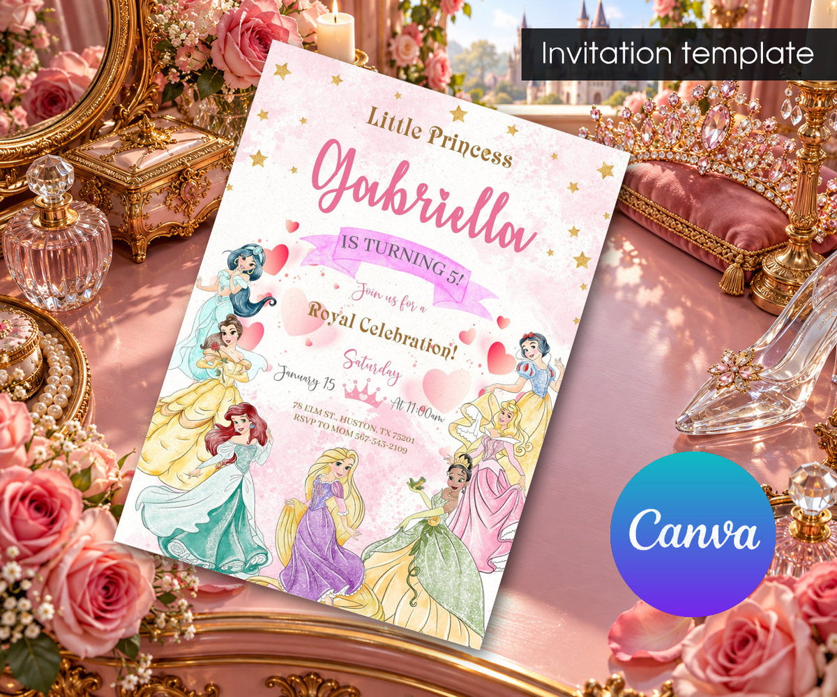 Disney Princess Invitation mockup