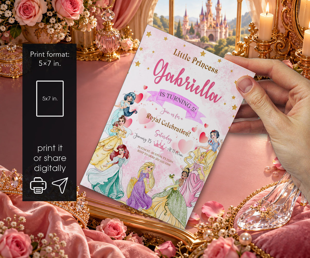 Disney Princess Invitation mockup