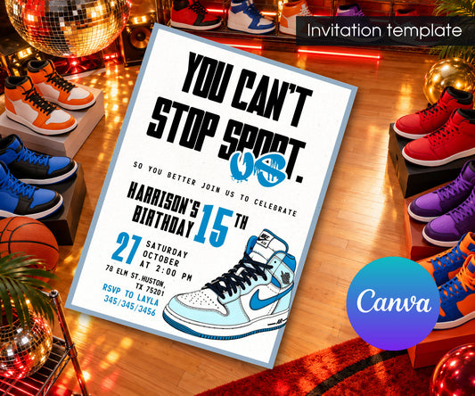 Sneaker Ball Air Jordan Nike Invitation mockup