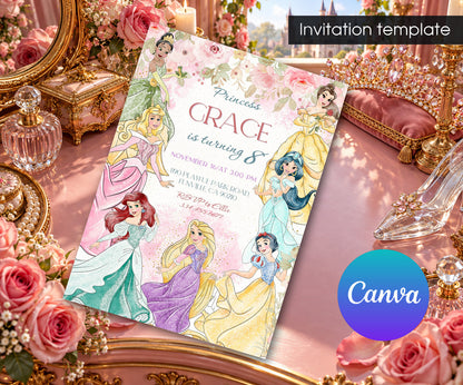Disney Princess Invitation mockup