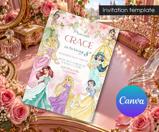 Disney Princess Invitation mockup
