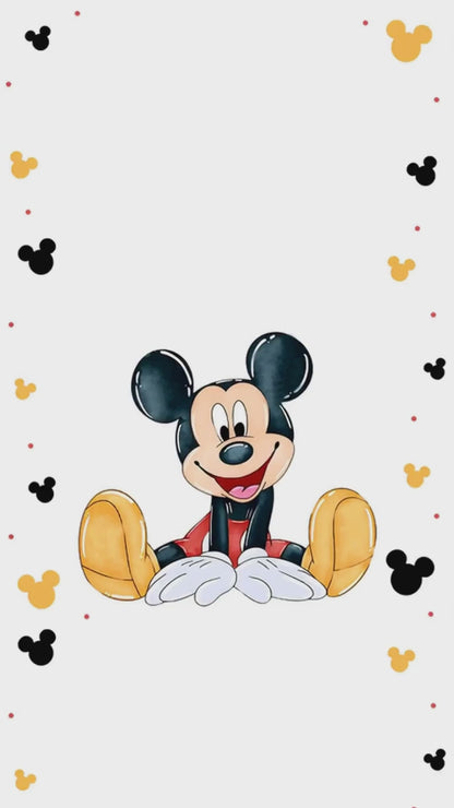 Mickey Mouse Gold Ears Animated First Birthday Invitation | Canva