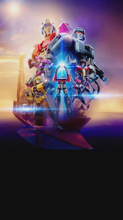 Transformers One Sunset Team Animated Seventh Birthday Invitation | Canva