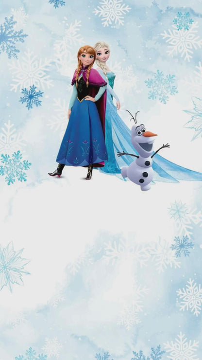 Frozen Snowflake Friends Animated Fifth Birthday Invitation | Canva