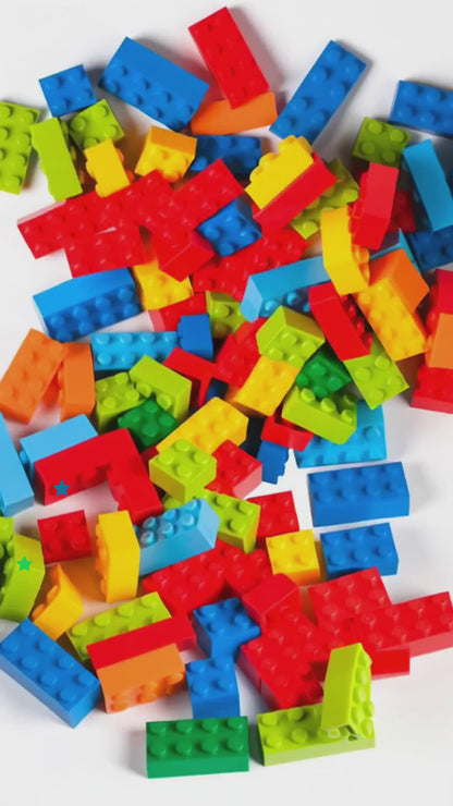 LEGO Diagonal Bricks Animated Fourth Birthday Invitation | Canva