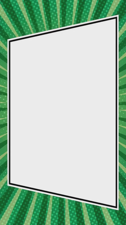 Ninja Turtles Green Comic Panel Animated Seventh Birthday Invitation | Canva
