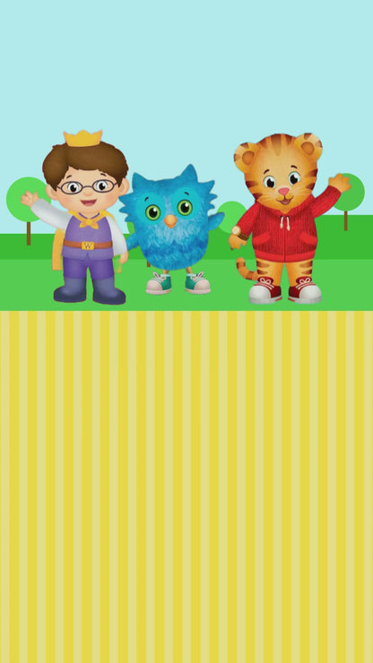 Daniel Tiger Park Friends Animated Fourth Birthday Invitation | Canva