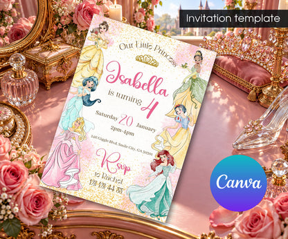 Disney Princess Invitation mockup