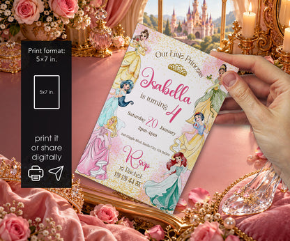 Disney Princess Invitation mockup