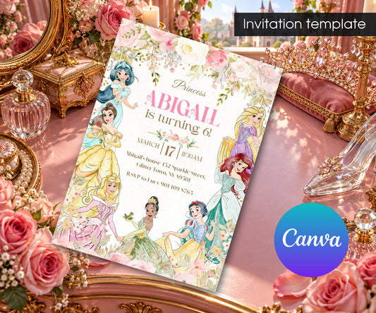 Disney Princess Invitation mockup