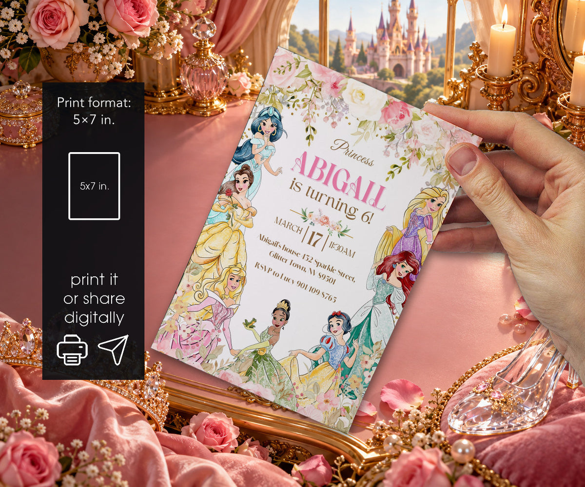 Disney Princess Invitation mockup